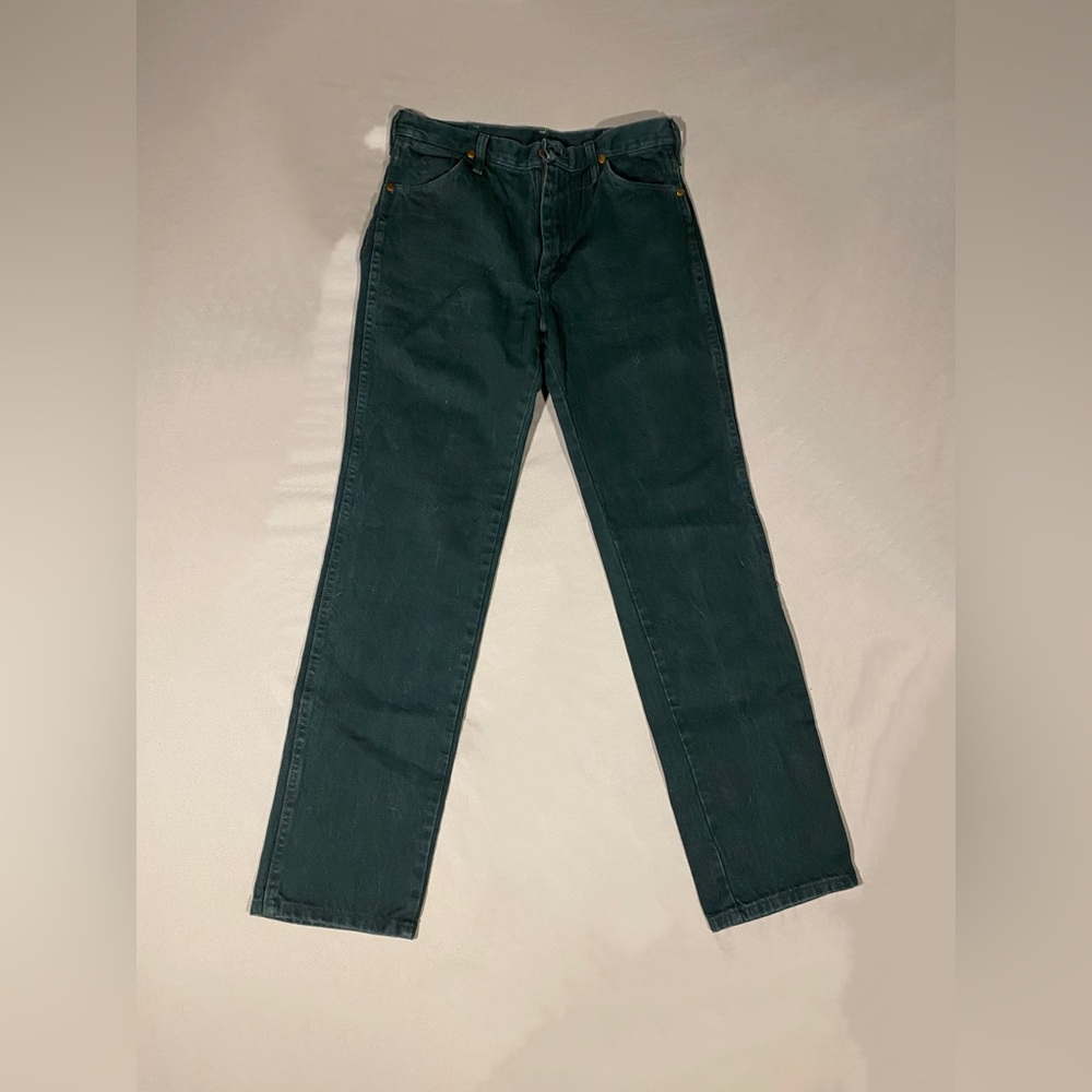 Washed Jade Wrangler Jeans - 31 x 32